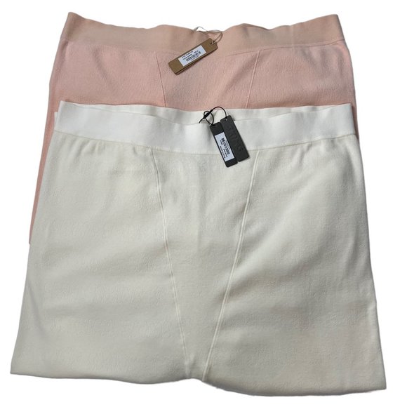 SKIMS Bundle 2 Logo Pointelle Leggings Bone Quartz Women’s 2X - Picture 6 of 14